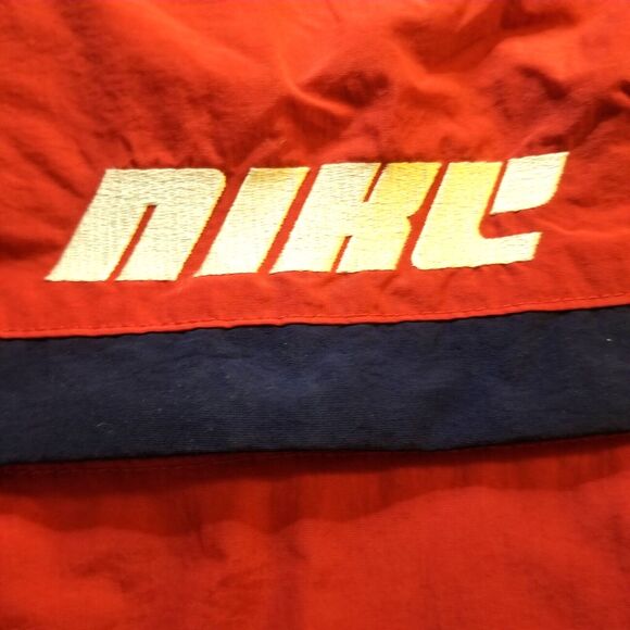 Vintage Nike Boys Red Navy Blue Jacket Lightweight Full Zipper Size 5-6 Pocket - Picture 5 of 9